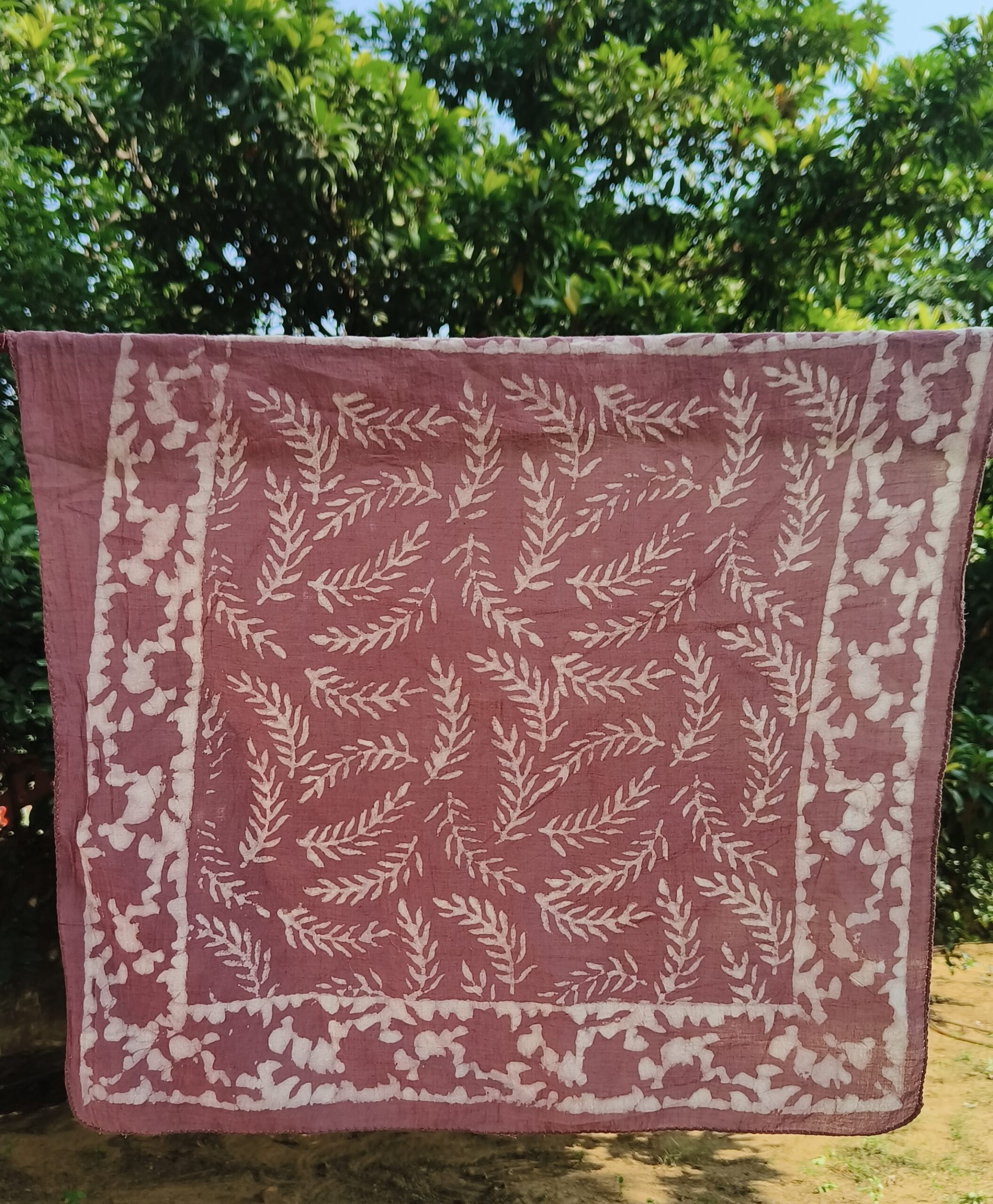 Organic Cotton Bandana Scarf – Hand Block Printed & Naturally Dyed | Sustainable Cotton Scarf | Handmade in India